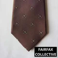 FAIRFAX COLLECTIVE ネクタイ シルク 小紋柄 ブラウン系