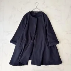 美品✨✨《YARRA 》コットン混 裏起毛 ショートコート 暖かい ファーコート