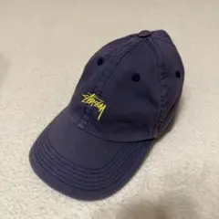 STUSSY キャップ ブルー 刺繍ロゴ