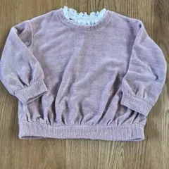 ブランシェス　トレーナー　100センチ　ピンク　襟付き　フリル