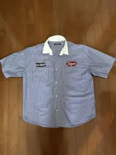 RODEO CROWNS ストライプ半袖シャツ