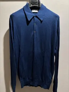 JOHN SMEDLEY S コットンニットポロ ロイヤルブルーのサムネイル