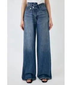 【新品】moussyCROSSWAIST ワイド ストレートデニム1ダークブルー MOUSSY CROSS WAIST WIDE STRAIGHT ダークブルー - メルカリ