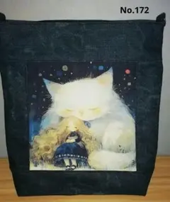 【ハンドメイド】サコッシュ　猫と女の子のサムネイル
