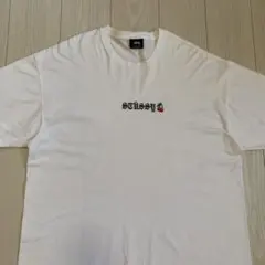 STUSSY ステューシー チェリー刺繍デザイン 半袖 Tシャツ メンズ 古着