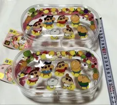 【２個】クレヨンしんちゃん 透明大きめポーチ　韓国限定