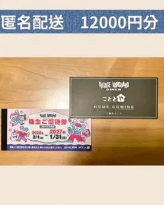 VILLAGE/VANGUARD 株主優待券・優待カード　12000円分のサムネイル