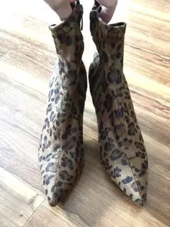 美品‼️ヒョウ柄❤️ショートブーツ