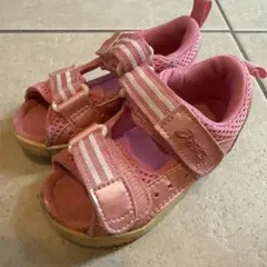 asics アシックス　ピンク メッシュサンダル　14㎝
