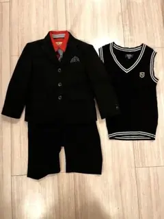 子供用 ブラック フォーマルスーツセット110