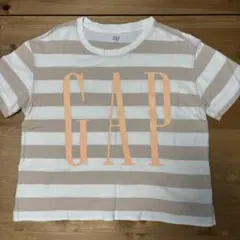 GAP Tシャツ XXS ベージュとホワイトのストライプ