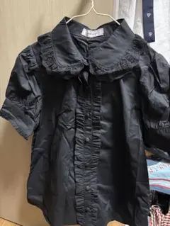 ポ*ン様 新品未使用Ank Rouge 黒レース半袖ブラウス