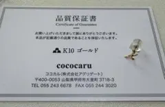 ⭐︎新品未使用⭐︎イニシャルピアス　k10 イエローゴールド　k