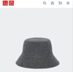 UNIQLO ウール バケットハット グレー
