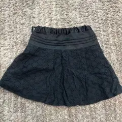 COMME CA ISM 黒 レーススカート サイズ90cm