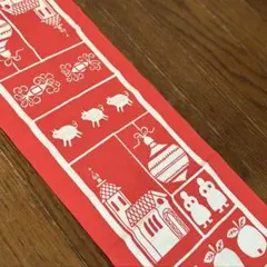 北欧のヴィンテージクロス　クリスマス柄