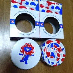 【缶のみ】EXPO2025　大阪関西万博 ミャクミャク 風月堂　空き缶　ゴーフル