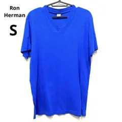 Ron Herman ロンハーマン Vネック メンズ Tシャツ 無地 青 Ｓ