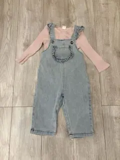 デニムオーバーオール・ロンパース（9m-12m/70-80cm）
