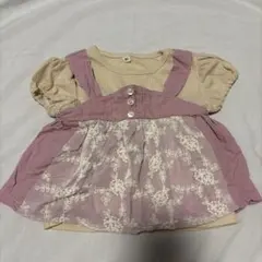 ピンクフリルトップス 90cm ベビー