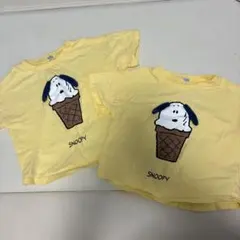 SNOOPY Tシャツ 2枚セット スヌーピー 兄弟 おそろい