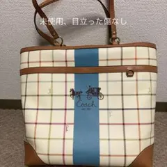 coachコーチチェック肩掛けトートバッグ