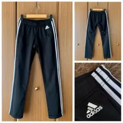 美品 adidas 3STRIPES BLACK トラックパンツ ジョガーパンツ