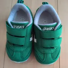 asics グリーン スニーカー ベルクロ