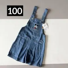 100 しまむら　リトシー littc ディズニー　ミッキー　サロペット