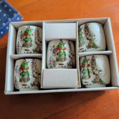 伝統的な日本の湯飲み 6個セット