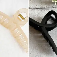 マットブラック❤️バンスクリップ 大きめ 13cm ヘアクリップ まとめ髪