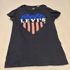 【Levi's リーバイス】半袖Tシャツ ハート 星条旗柄 ブラック レディースのサムネイル