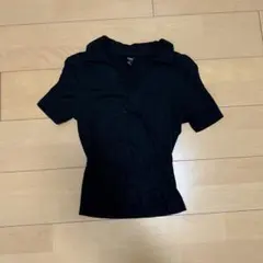 Dazy ブラック Vネックポロシャツ Mサイズ