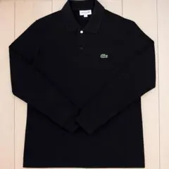 【超美品】ラコステ 黒 長袖ポロシャツM/US4