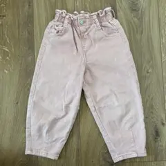 【美品】zara ピンク色ウエストゴム デニムパンツ 4歳