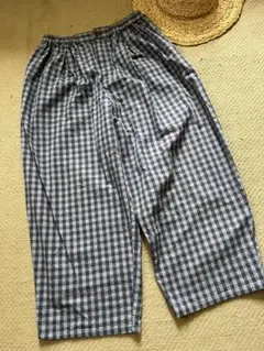 オススメ　サマンサモスモス　SM2 ブルーパープル　チェック　格子　パンツ