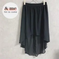 フォーエバー21 フィッシュテール　シフォンスカート　フレア　ブラック　S