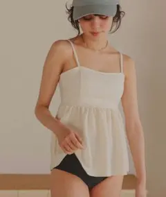 titivate ペプラムギャザーデザインビスチェビキニ　水着　Mのサムネイル