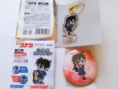 名探偵コナン　ゆるスタmini　アクリルキーホルダー　缶バッジ　毛利蘭