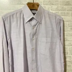 Aquascutum ストライプ長袖シャツ 紫