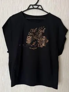 美品 プライド 箔プリント フレンチスリーブTシャツ 黒 38のサムネイル