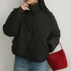 Aunt Marie's 3WAY中綿クロップドブルゾン ブラック