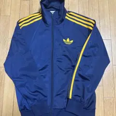 adidas ネイビー イエロー ジャージ XSサイズ