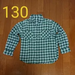 ユニクロ 長袖 フランネルシャツ  チェック130