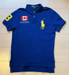 POLO RALPH LAUREN ポロシャツ カナダ国旗 ビッグポニー ブルー