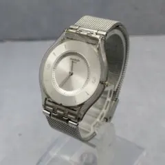 swatch スウォッチ SKIN スキン 超薄型メッシュベルトシルバー 不動品