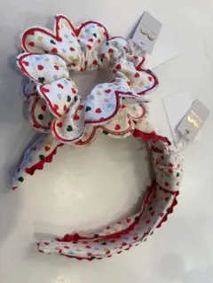 Mimi & Lula ハート模様カチューシャとシュシュセット　ミミアンドルーラ