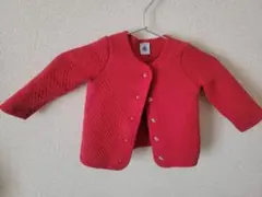 Petit Bateau 赤 カーディガン 18m