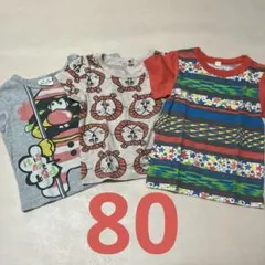 ライオン柄 半袖Tシャツセット 80cm 3枚セット