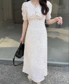 グレイル　バックレースアップフレアワンピース　白［mc015a］